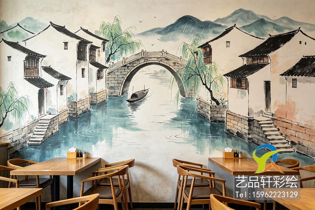 常州饭店墙体彩绘