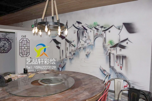 墙体彩绘解锁餐厅的专属记忆